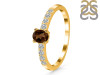 Smoky & White Topaz Ring SMY-RDR-2538.