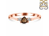 Smoky  & White Topaz Ring SMY-RDR-2543.