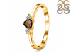 Smoky  & White Topaz Ring SMY-RDR-2543.