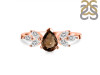 Smoky & White Topaz Ring SMY-RDR-2556.