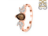 Smoky & White Topaz Ring SMY-RDR-2556.