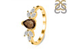 Smoky & White Topaz Ring SMY-RDR-2556.