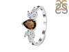 Smoky & White Topaz Ring SMY-RDR-2556.