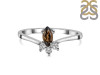 Smoky & White Topaz Ring SMY-RDR-2590.