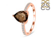Smoky & White Topaz Ring SMY-RDR-2860.