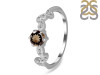 Smoky & White Topaz Ring SMY-RDR-2981.