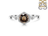 Smoky & White Topaz Ring SMY-RDR-373.