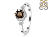 Smoky & White Topaz Ring SMY-RDR-373.