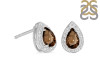 Smoky & White Topaz Stud Earring SMY-RE-52.