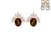Smoky & White Topaz Stud Earring SMY-RE-71.