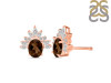 Smoky & White Topaz Stud Earring SMY-RE-71.