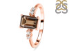 Smoky & White Topaz Ring SMY-RR-139.