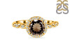 Smoky & White Topaz Ring SMY-RR-267.