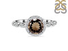 Smoky & White Topaz Ring SMY-RR-267.