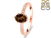 Smoky & White Topaz Ring SMY-RR-35.