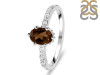 Smoky & White Topaz Ring SMY-RR-35.