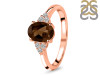 Smoky & White Topaz Ring SMY-RR-364.