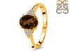 Smoky & White Topaz Ring SMY-RR-364.
