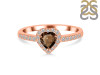 Smoky & White Topaz Ring SMY-RR-423.