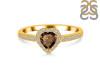 Smoky & White Topaz Ring SMY-RR-423.