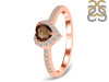Smoky & White Topaz Ring SMY-RR-423.