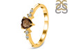Smoky & White Topaz Ring SMY-RR-424.