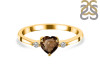 Smoky & White Topaz Ring SMY-RR-425.