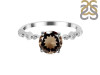 Smoky & White Topaz Ring SMY-RR-426.