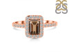 Smoky & White Topaz Ring SMY-RR-432.