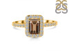 Smoky & White Topaz Ring SMY-RR-432.