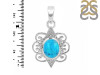 Turquoise & White Topaz Pendant TRQ-RDP-334.