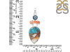 Spiny Oyster Turquoise / Coral & London Blue Topaz Pendant-2SP TRO-1-193