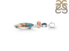 Spiny Oyster Turquoise / Coral & London Blue Topaz Pendant-2SP TRO-1-193