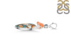 Spiny Oyster Turquoise / Coral & London Blue Topaz Pendant-2SP TRO-1-194