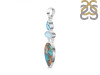 Spiny Oyster Turquoise / Moonstone & Blue-Topaz Pendant-2SP TRO-1-208