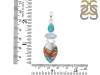 Spiny Oyster Turquoise / Moonstone & Turquoise Pendant-2SP TRO-1-210