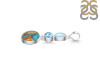 Spiny Oyster Turquoise / Moonstone & Blue-Topaz Pendant-2SP TRO-1-211