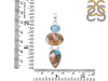Spiny Oyster Turquoise & Blue-Topaz Pendant-2SP TRO-1-216