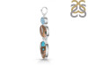 Spiny Oyster Turquoise & Blue-Topaz Pendant-2SP TRO-1-216