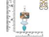 Oyster Turquoise / Moonstone & Turquoise Pendant-2SP TRO-1-217