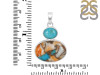 Spiny Oyster Turquoise & Turquoise Pendant-2SP TRO-1-219
