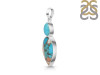 Spiny Oyster Turquoise & Turquoise Pendant-2SP TRO-1-221