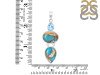 Spiny Oyster Turquoise & Blue Topaz Pendant-2SP TRO-1-224