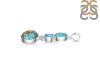 Spiny Oyster Turquoise / Turquoise & Blue-Topaz Pendant-2SP TRO-1-227