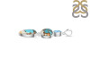 Spiny Oyster Turquoise & Blue Topaz Pendant-2SP TRO-1-233
