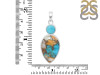 Spiny Oyster Turquoise & Turquoise Pendant-2SP TRO-1-236