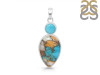 Spiny Oyster Turquoise & Turquoise Pendant-2SP TRO-1-236