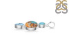 Spiny Oyster Turquoise / Turquoise & Blue-Topaz Pendant-2SP TRO-1-237