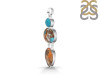 Spiny Oyster Turquoise & Turquoise Pendant-2SP TRO-1-243