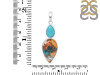 Spiny Oyster Turquoise & Turquoise Pendant-2SP TRO-1-245